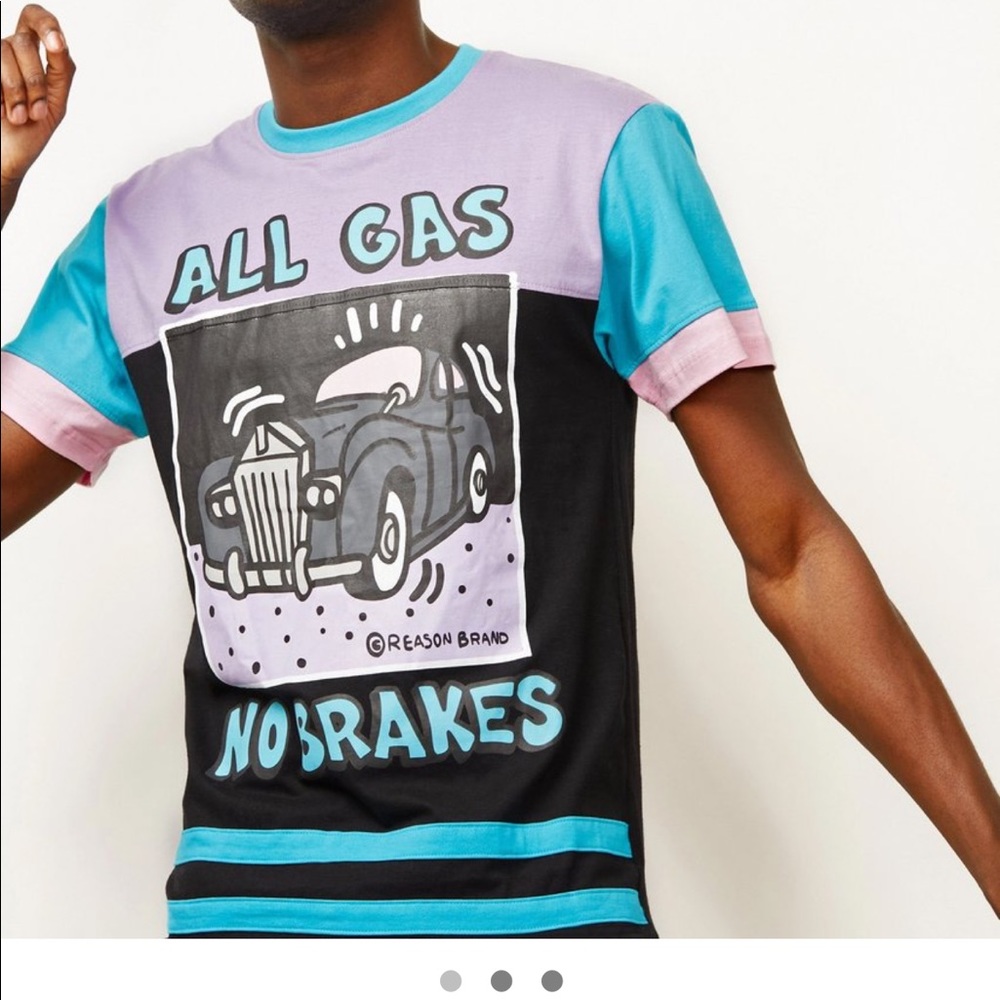 Reason All Gas Tee NWOT